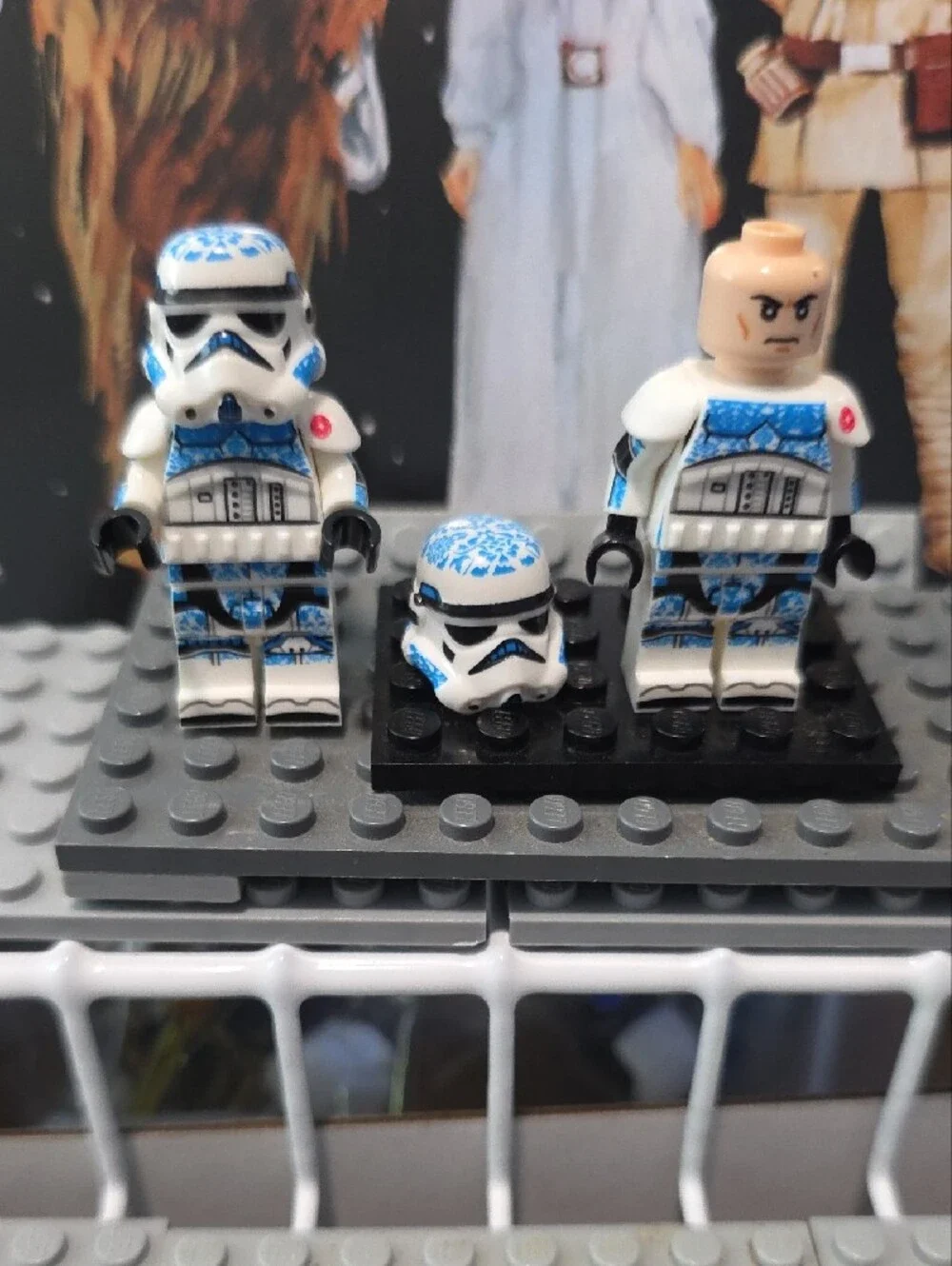 CUSTOM Star Wars Porcelain Pattern Gzhel Blue & White Stormtrooper Minifigure - Picture 5 of 5